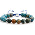 Apatite and Blood Stone healing gemstone beaded bracelet for wellbeing and health
