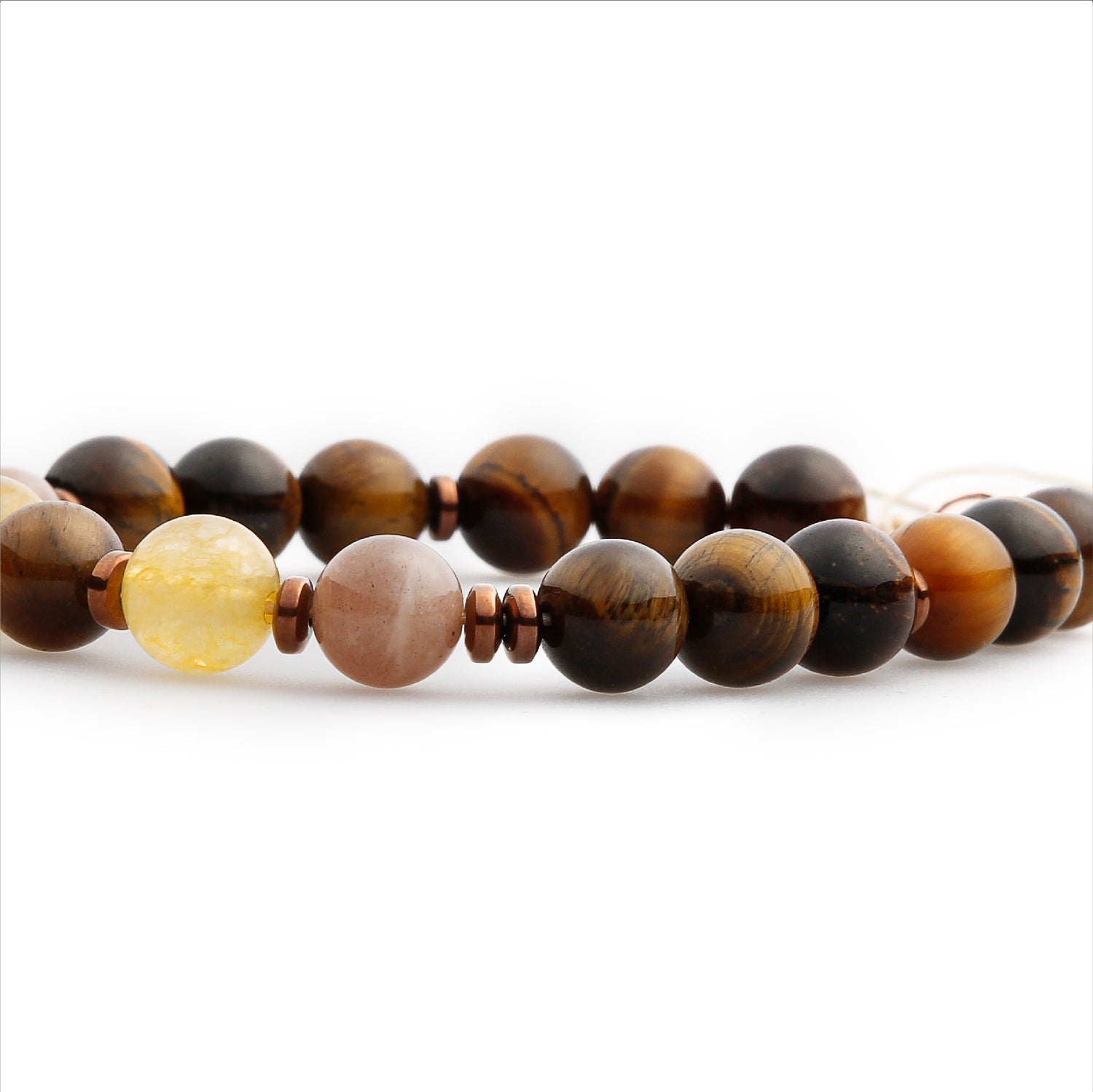 High quality beads with tigers eye sun stone and citrine for bliss