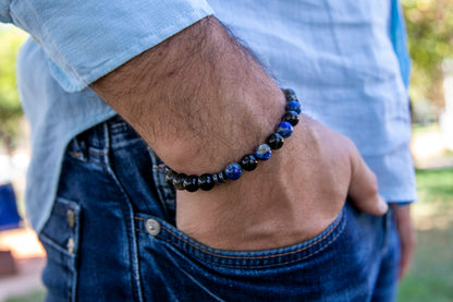 Men wearing protection bracelet
